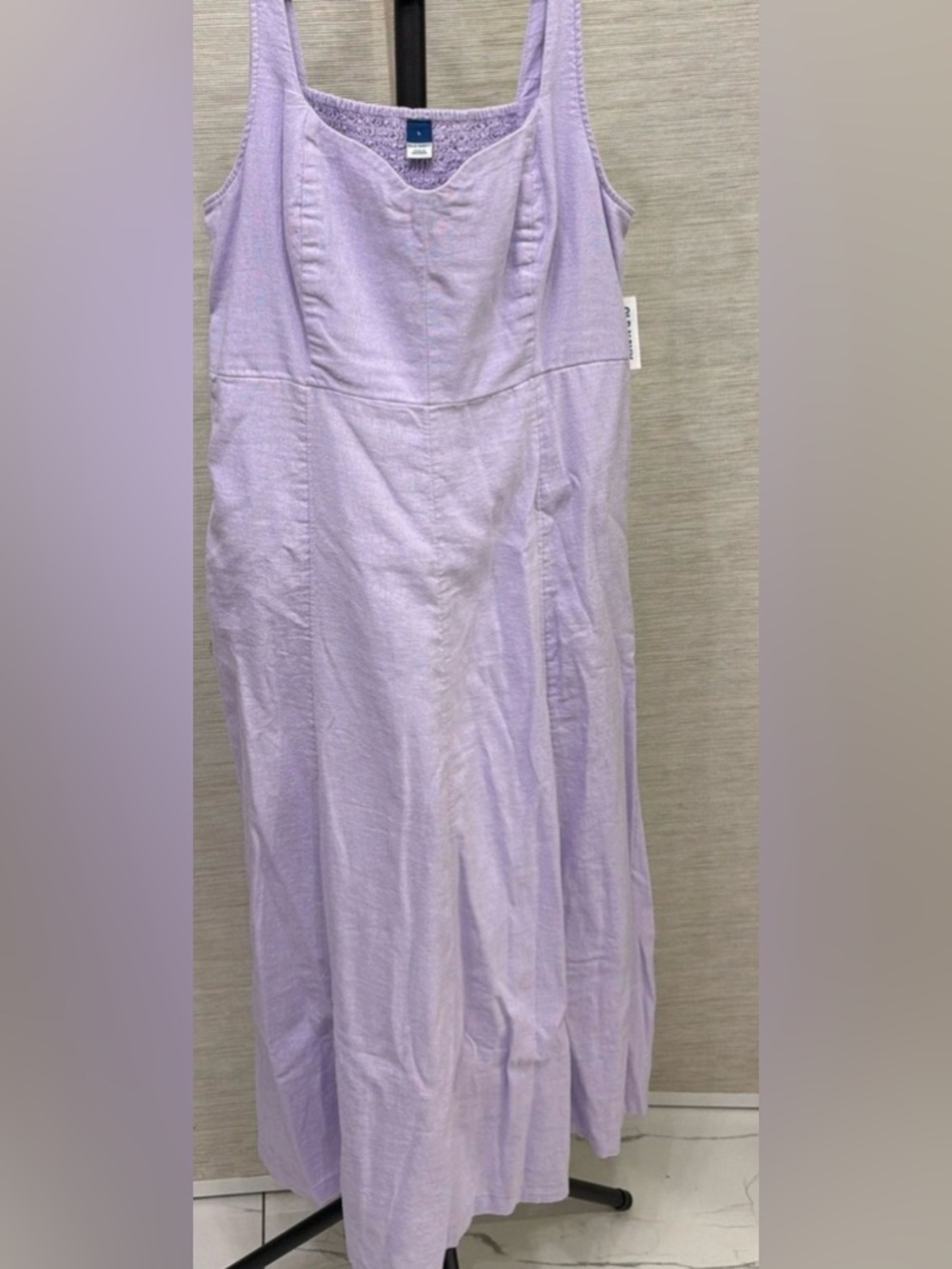 Old Navy Lavender Sleeveless Linen-Blend Dress